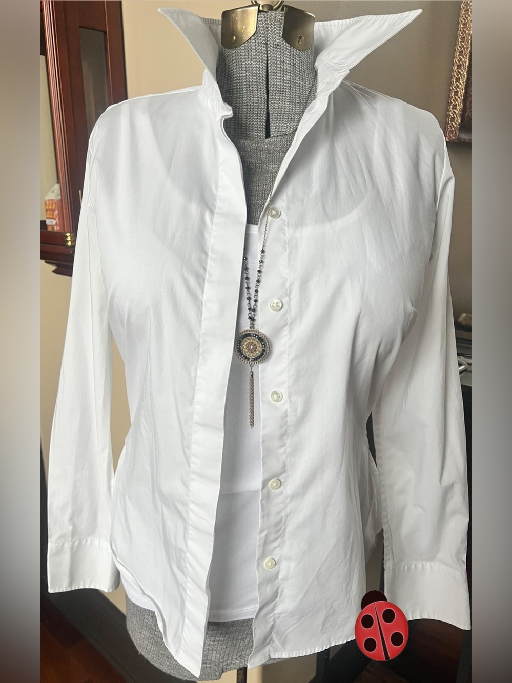 Classic White Button-Down Shirt - Women - 10
